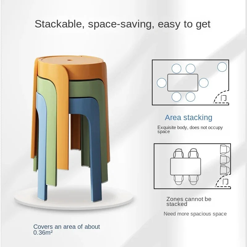 Household Portable Stackable Round Stool Simple Modern Windmill