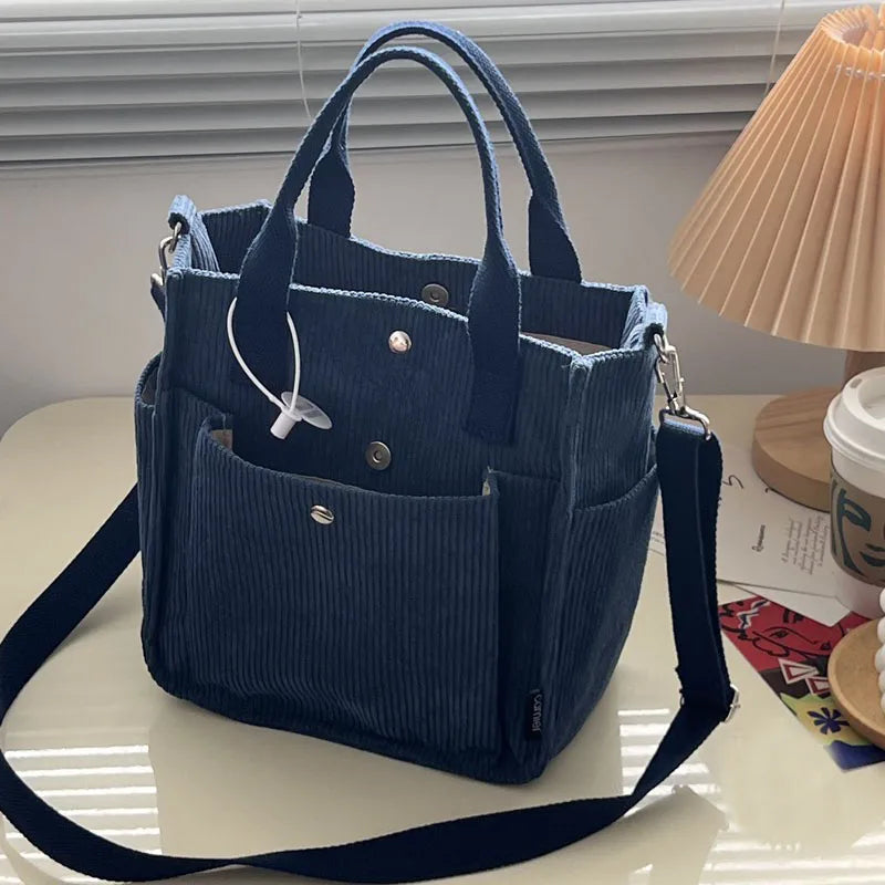 Hylhexyr Solid Color Women's Corduroy Shoulder Bag 2022