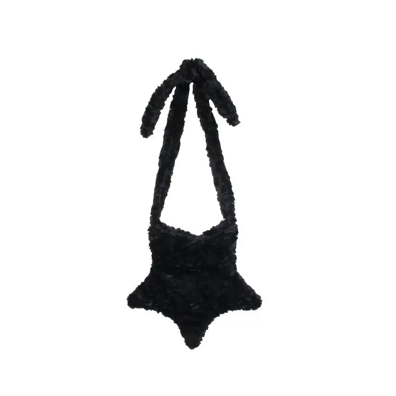 Hylhexyr Star Shape Soft Plush Messenger Bag Candy