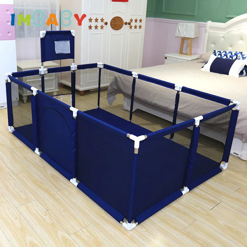 IMBABY Baby Playpen Single Door Baby Playground Basketball