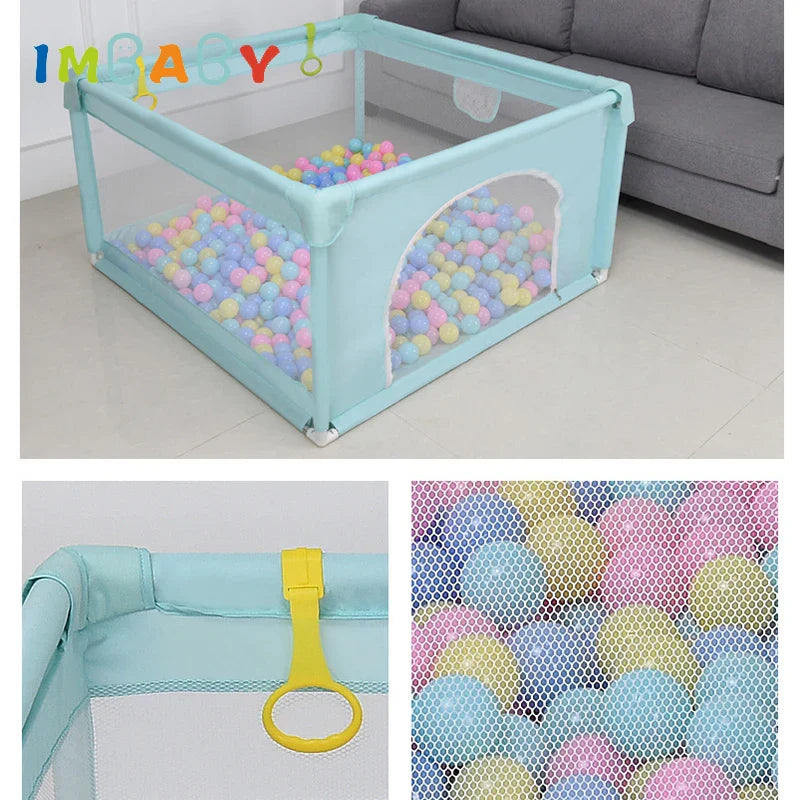 IMBABY Playpen Children Pull rings Free Kids Fence