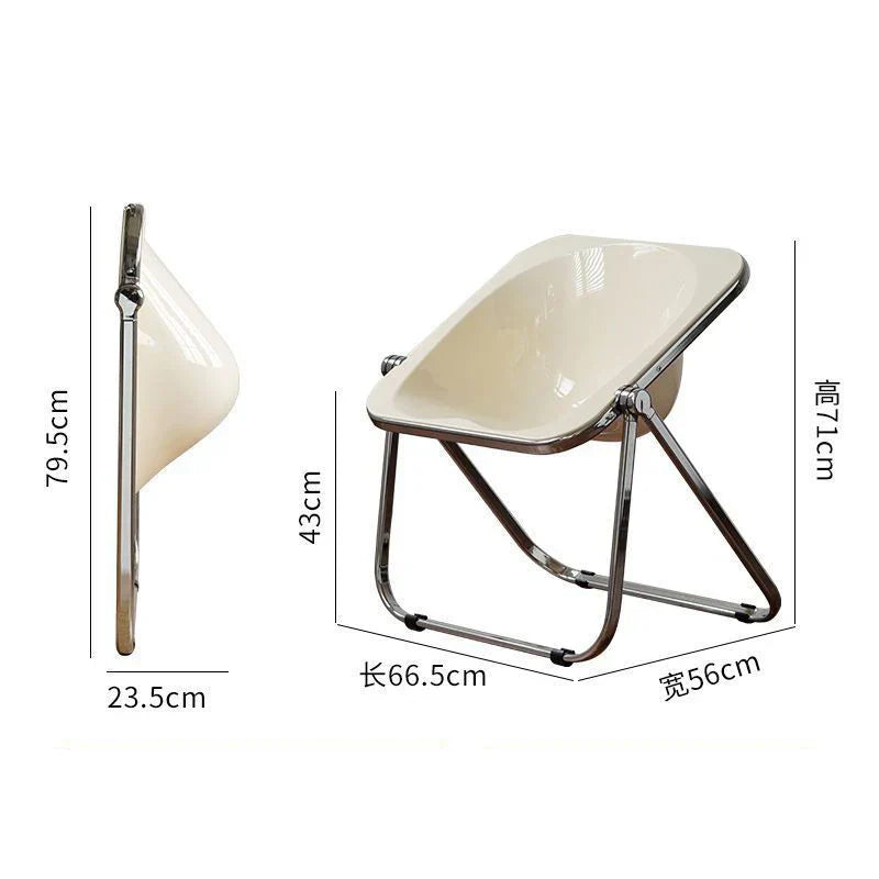 INS Style Folding Chair Korean Simple Creative Acrylic