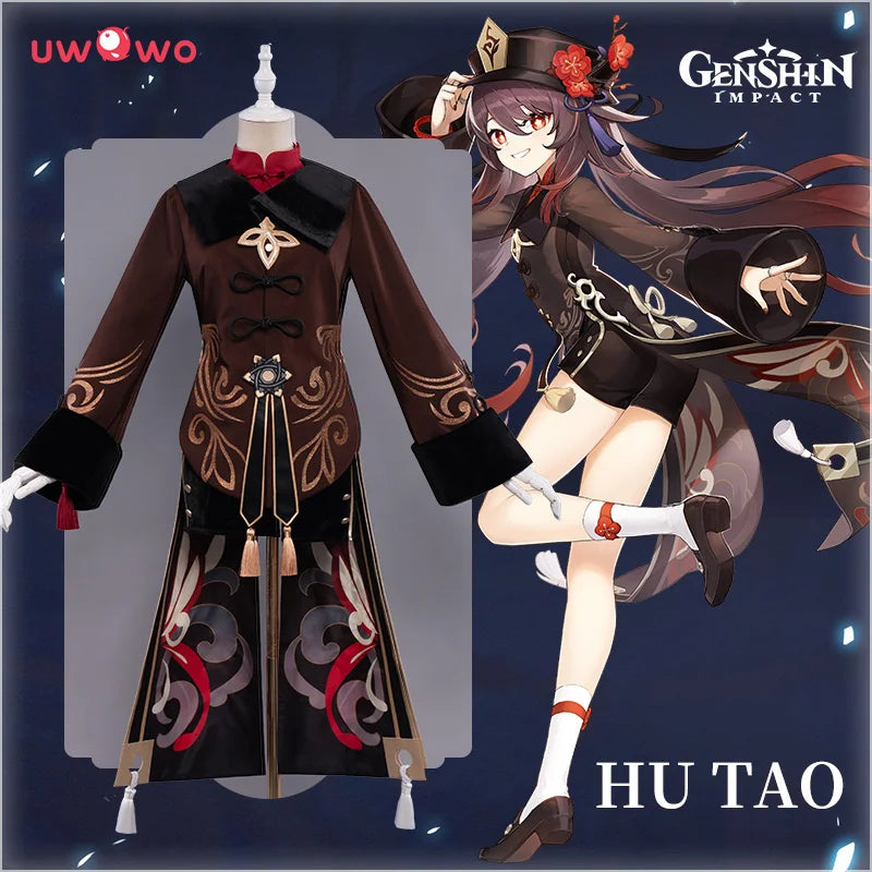In Stock UWOWO Hu Tao Cosplay Game Genshin