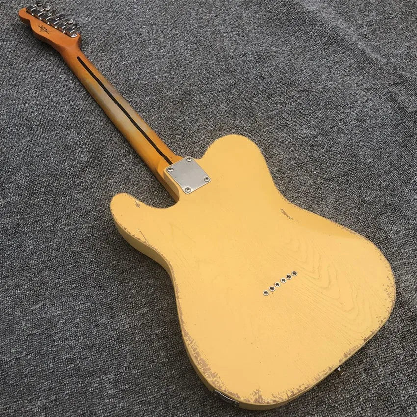 In stock, ash yellow used electric guitar, real