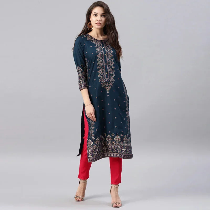 Indian Dress Kurtas for Women Spring Summer Cotton