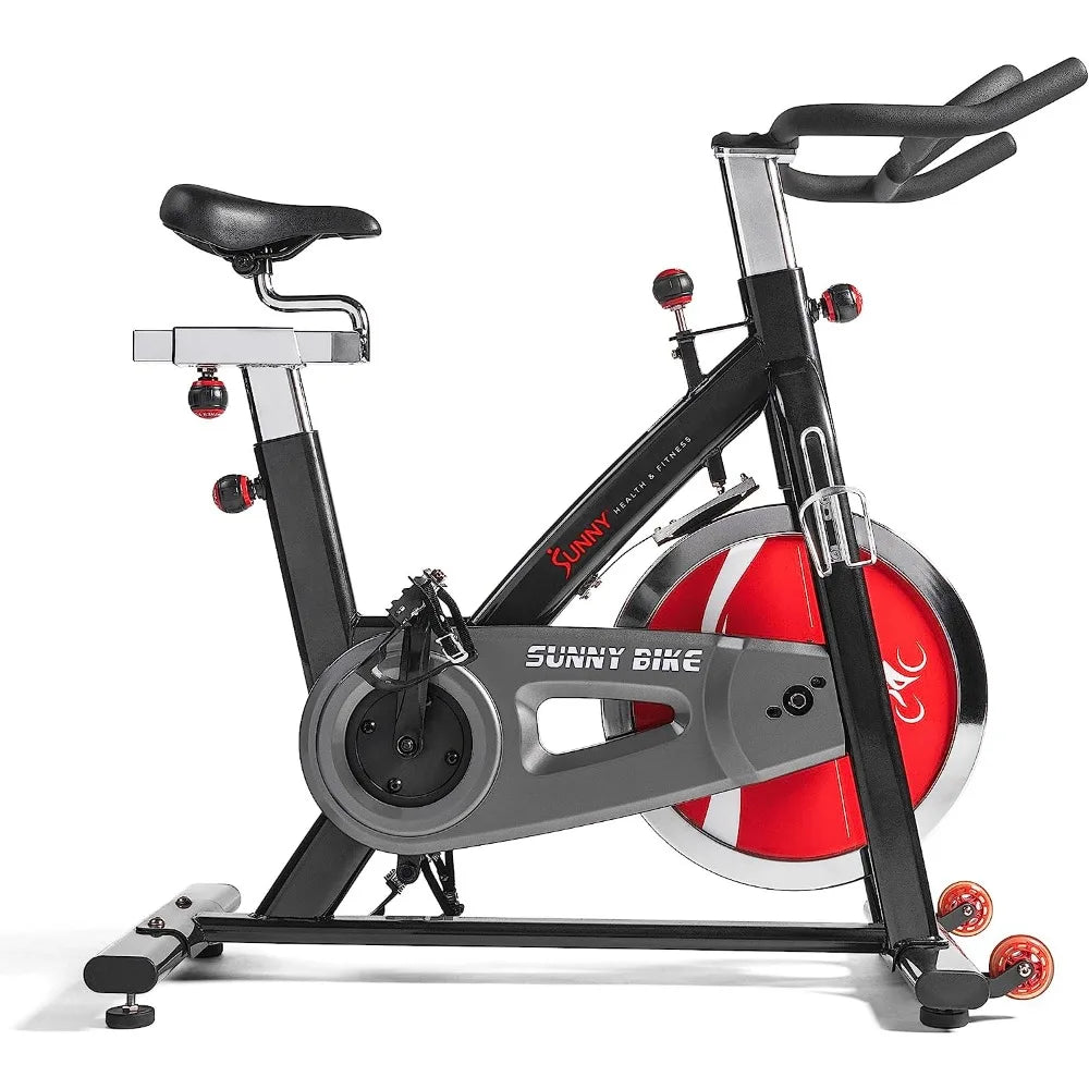 Indoor Cycling Exercise Bike with Heavy-Duty 49 LB
