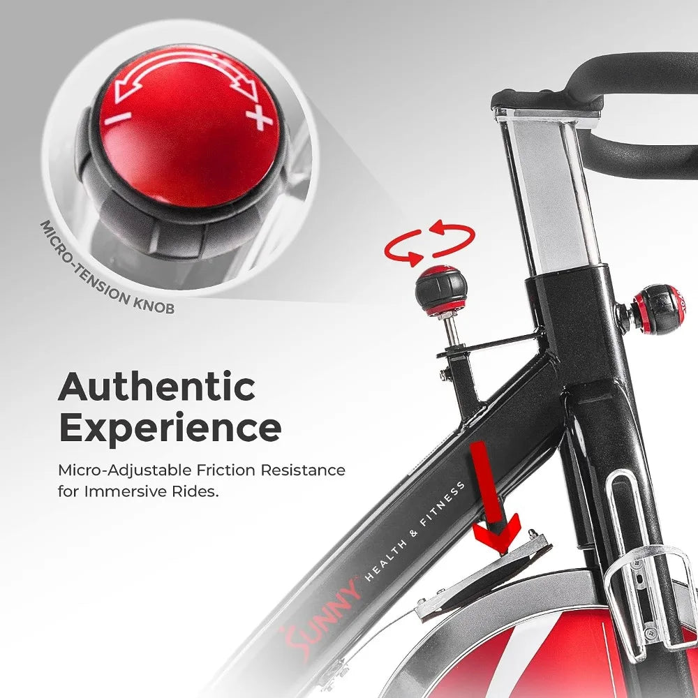 Indoor Cycling Exercise Bike with Heavy-Duty 49 LB