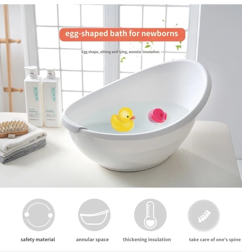Infant PP Thickened Egg-shaped Bathtub Bath Bucket Baby
