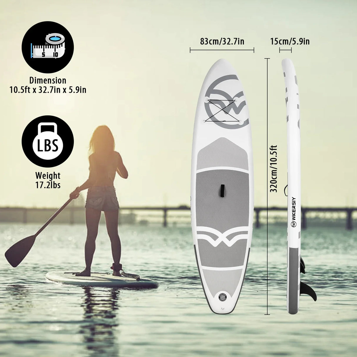 Inflatable Stand Up Paddle Board Non-Slip for All