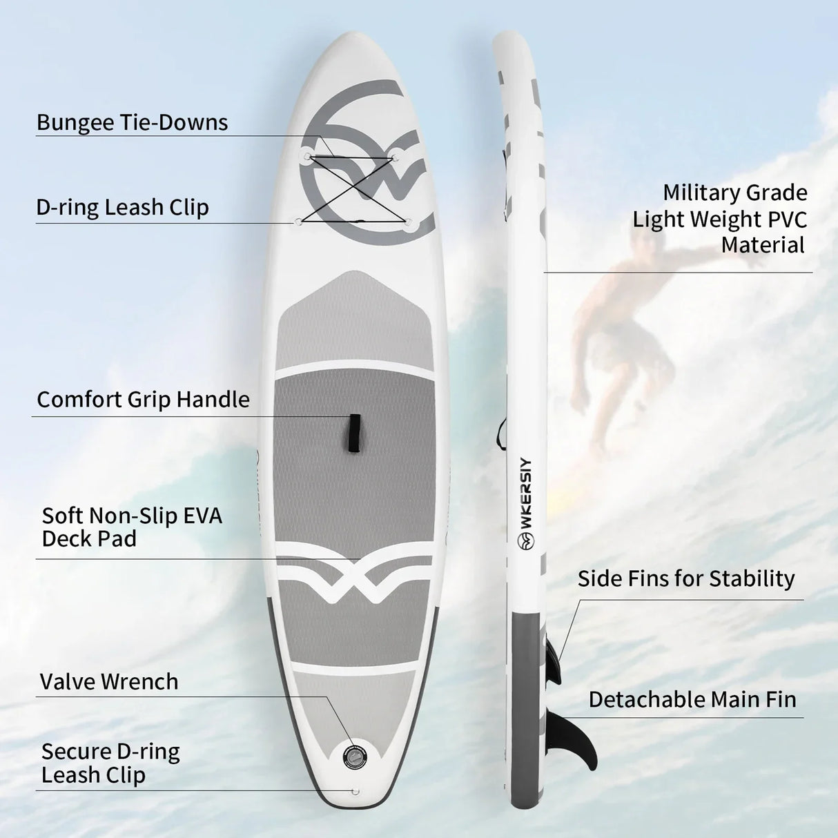 Inflatable Stand Up Paddle Board Non-Slip for All