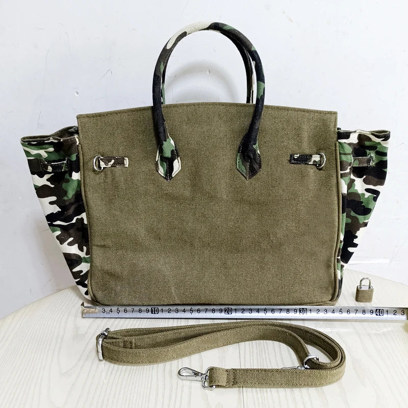 Ins Famous Fashion Women Bags Canvas Patchwork Embroidery