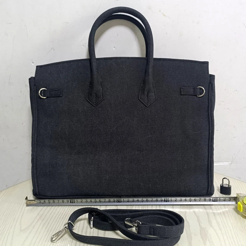 Ins Famous Fashion Women Bags Canvas Patchwork Embroidery