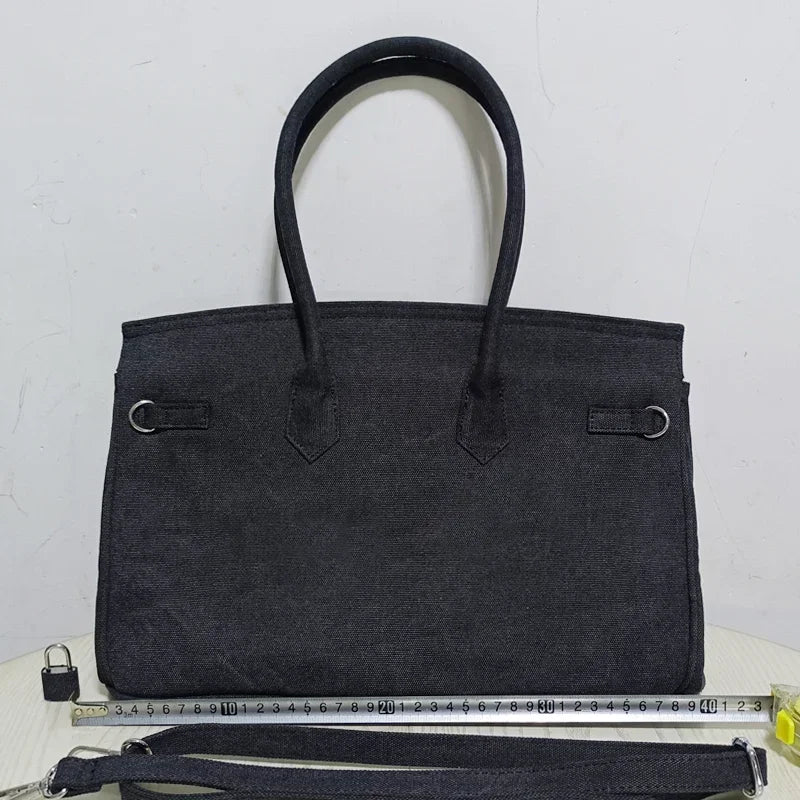 Ins Famous Fashion Women Bags Canvas Patchwork Embroidery