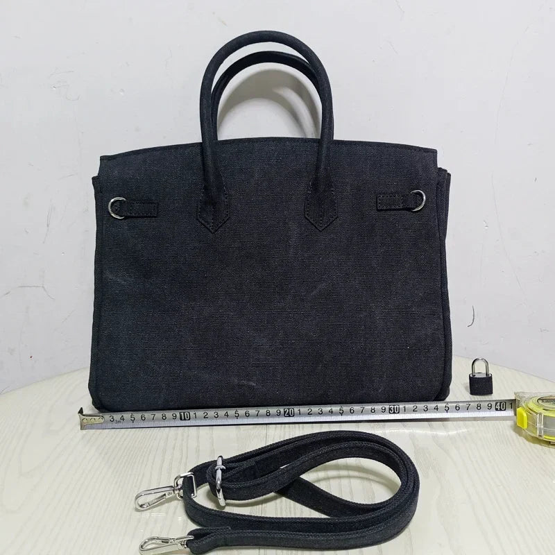 Ins Famous Fashion Women Bags Canvas Patchwork Embroidery