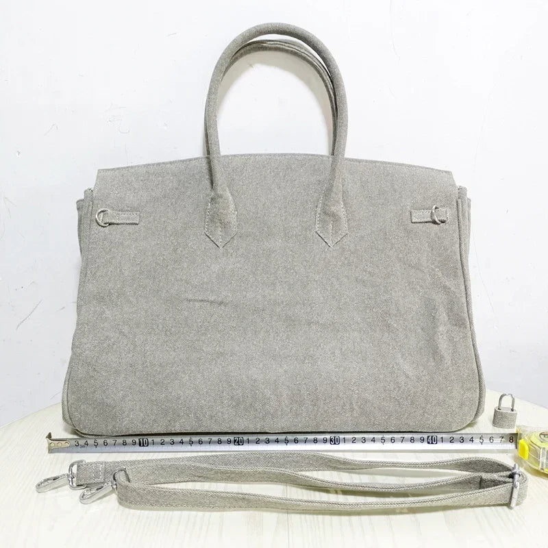 Ins Famous Fashion Women Bags Canvas Patchwork Embroidery