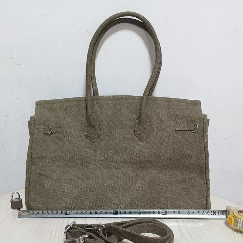 Ins Famous Fashion Women Bags Canvas Patchwork Embroidery