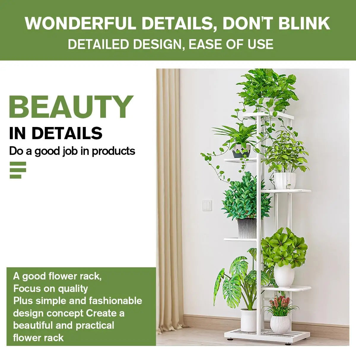 Iron Shelves For Plant Multi-Storey Floor-To-Ceiling Balcony Pot