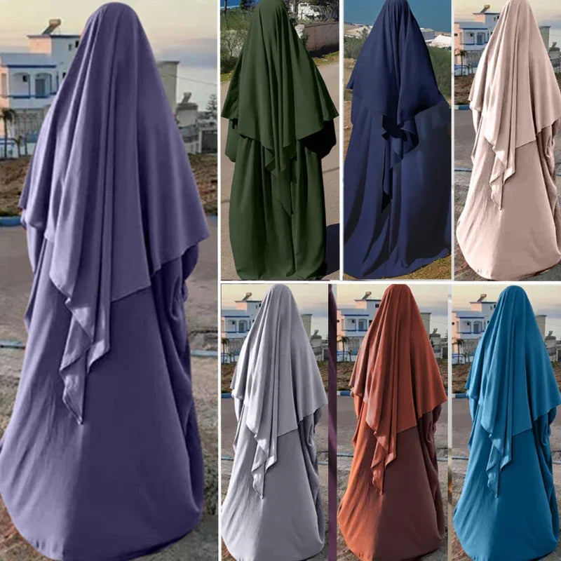 Islamic Prayer Hijab Khimar Muslim Women Niqab Ramadan