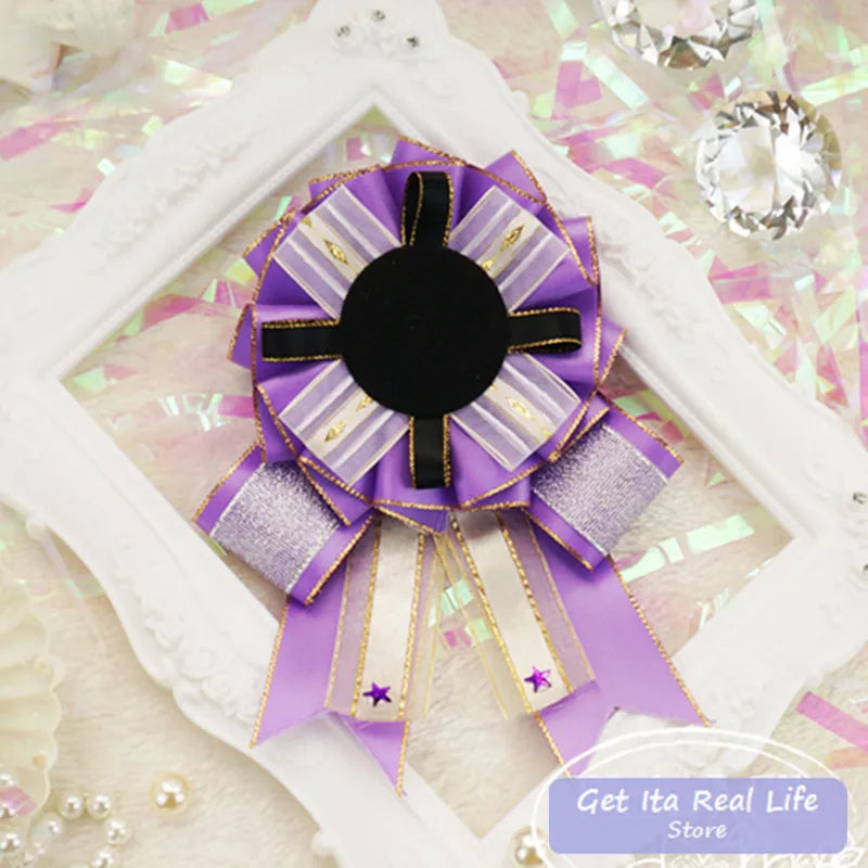 Ita Bag Pins Anime Badge Holder Handmade Silk