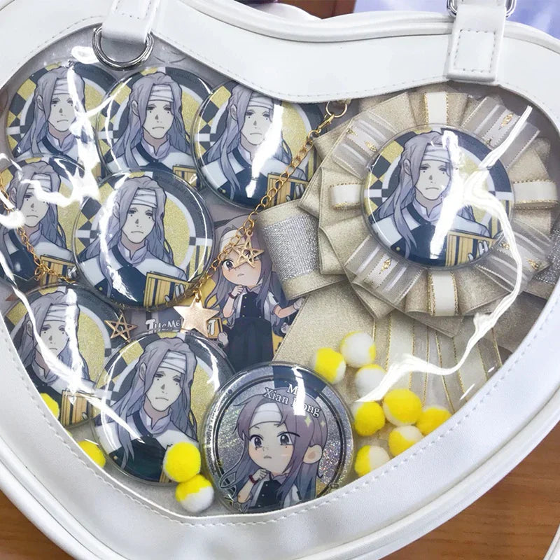 Ita Bag Pins Anime Badge Holder Handmade Silk