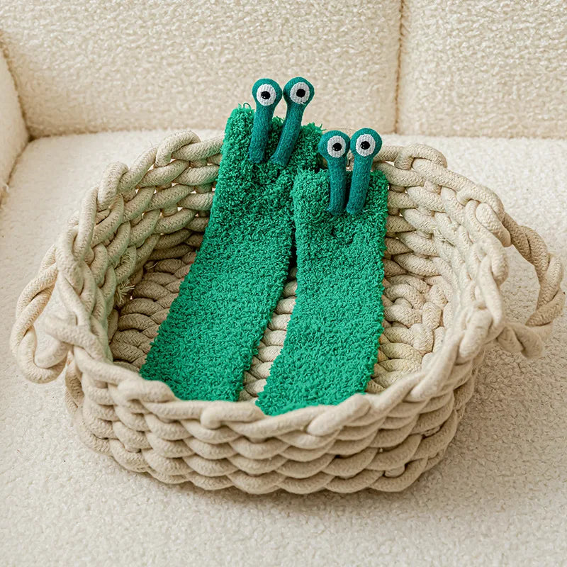 JIAYAN Winter Socks For Girls Cotton Knee High