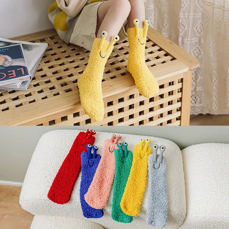 JIAYAN Winter Socks For Girls Cotton Knee High