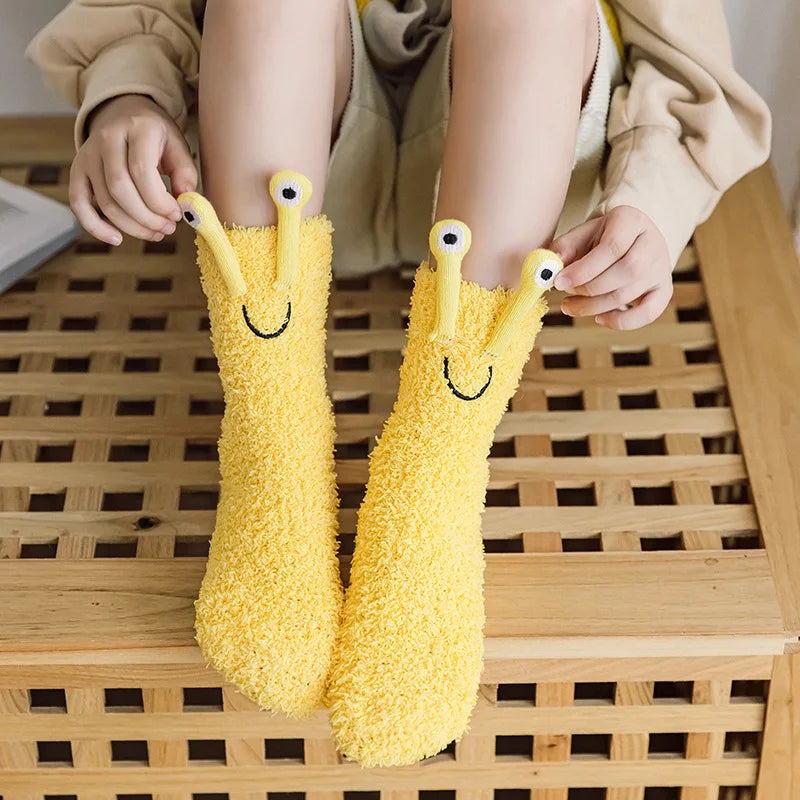 JIAYAN Winter Socks For Girls Cotton Knee High