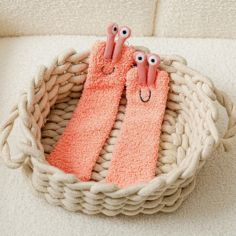 JIAYAN Winter Socks For Girls Cotton Knee High