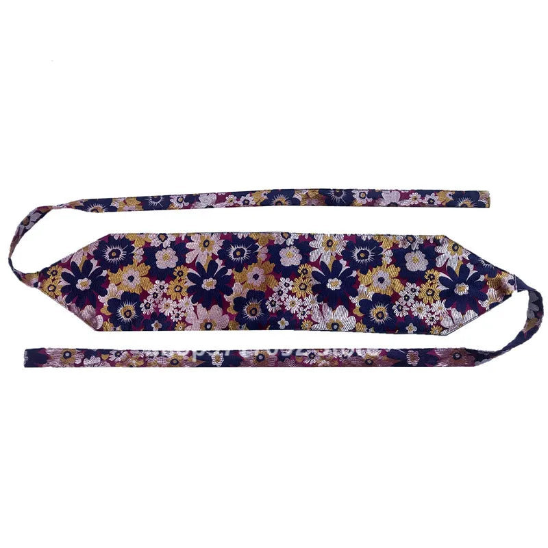 Japanese Embroidery Vintage Style Woman Kimono Belt Elastic