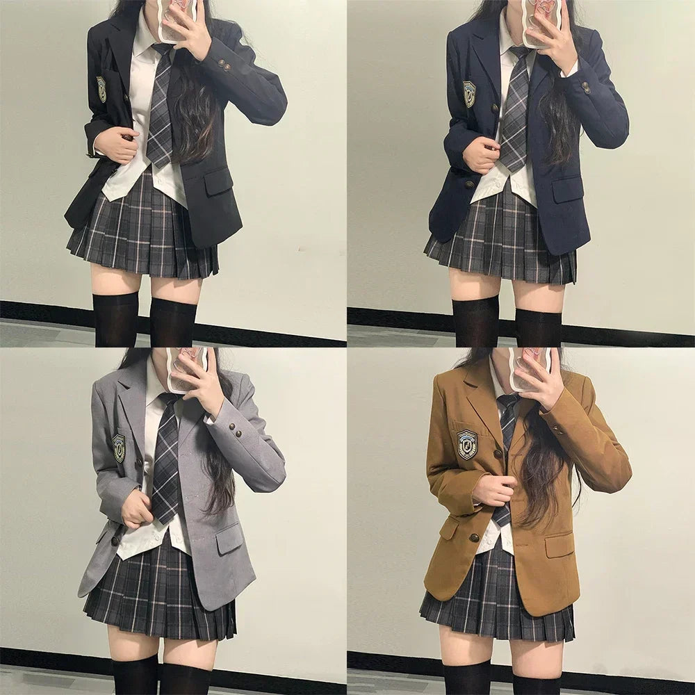 Japanese School Uniforms for Girl AutumnWinter Multicolor Long