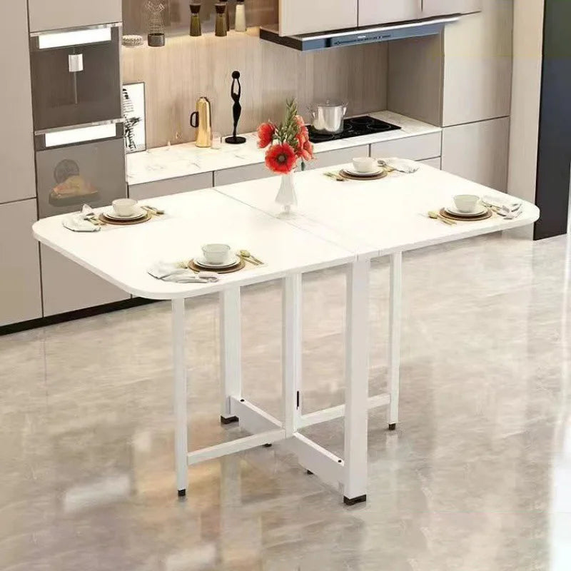 Joylove Folding Dining Table Home Imitation Rock Board