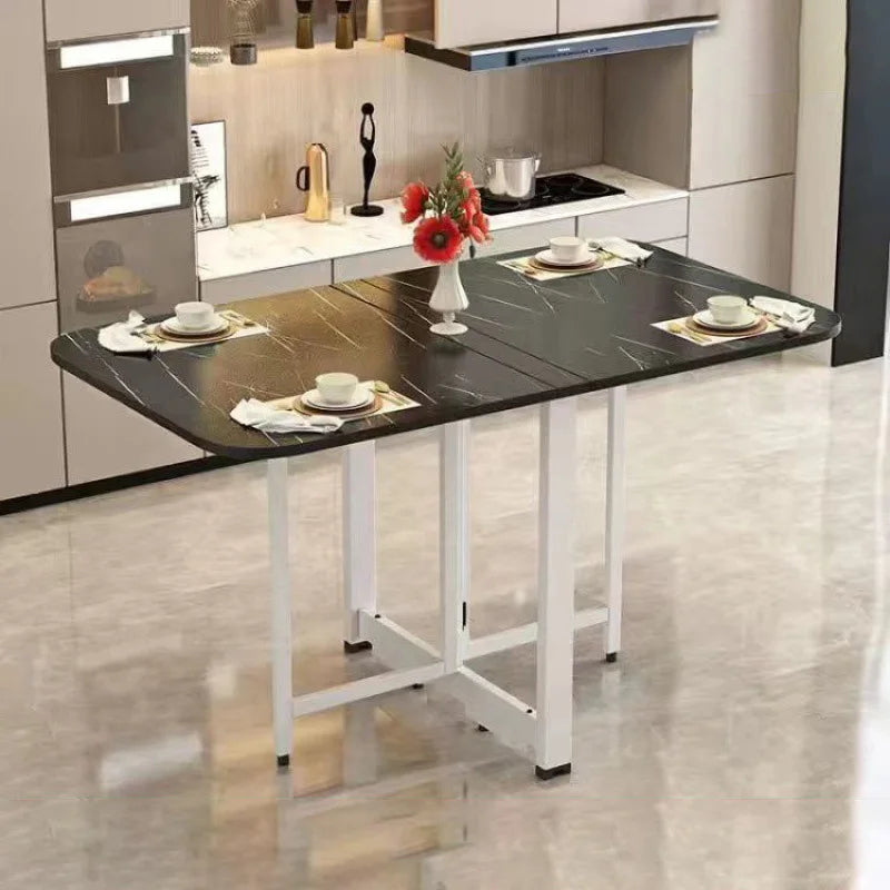 Joylove Folding Dining Table Home Imitation Rock Board