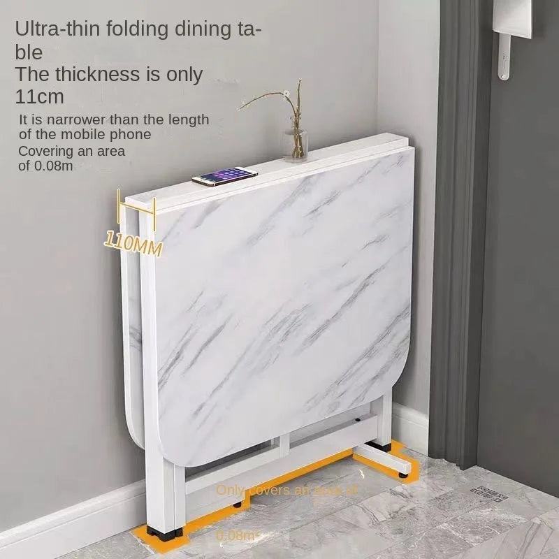 Joylove Folding Dining Table Home Imitation Rock Board