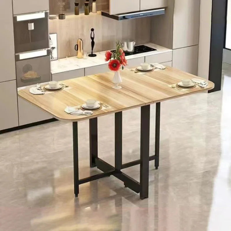 Joylove Folding Dining Table Home Imitation Rock Board
