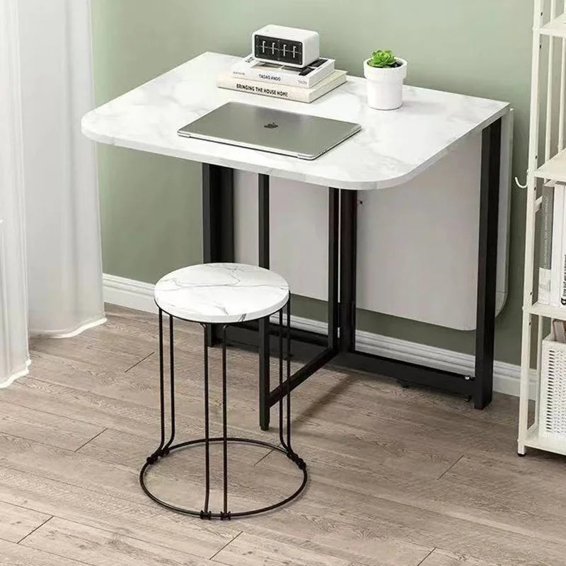Joylove Folding Dining Table Home Imitation Rock Board