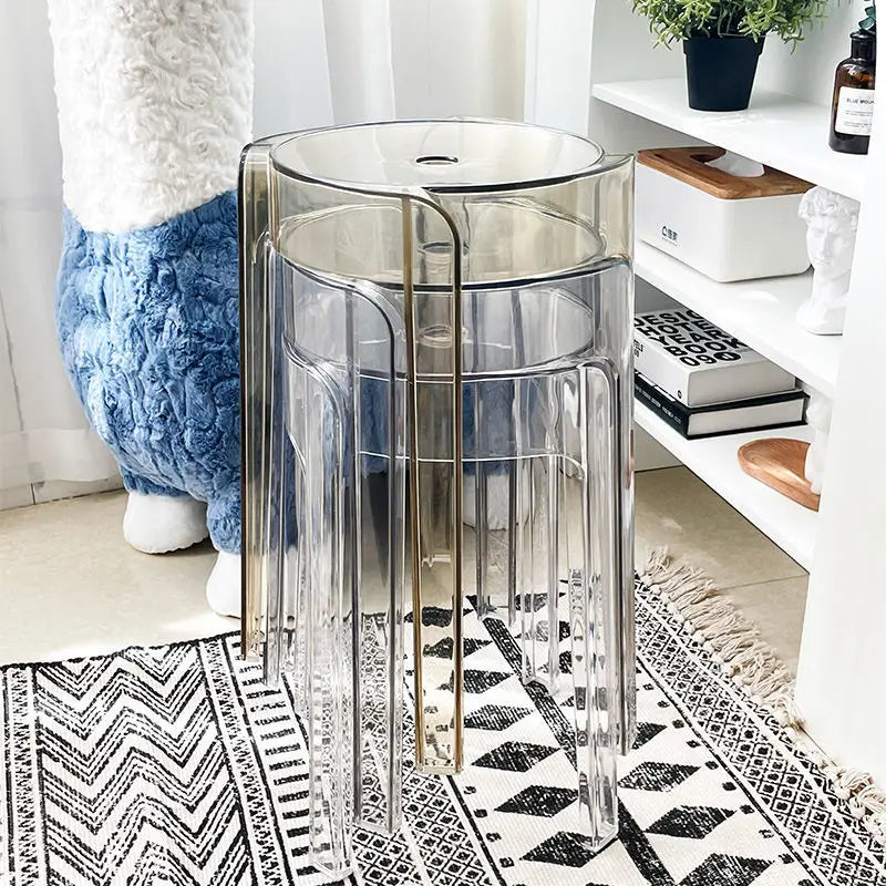 Joylove Transparent Plastic Stool Household Thickened Acrylic Stool