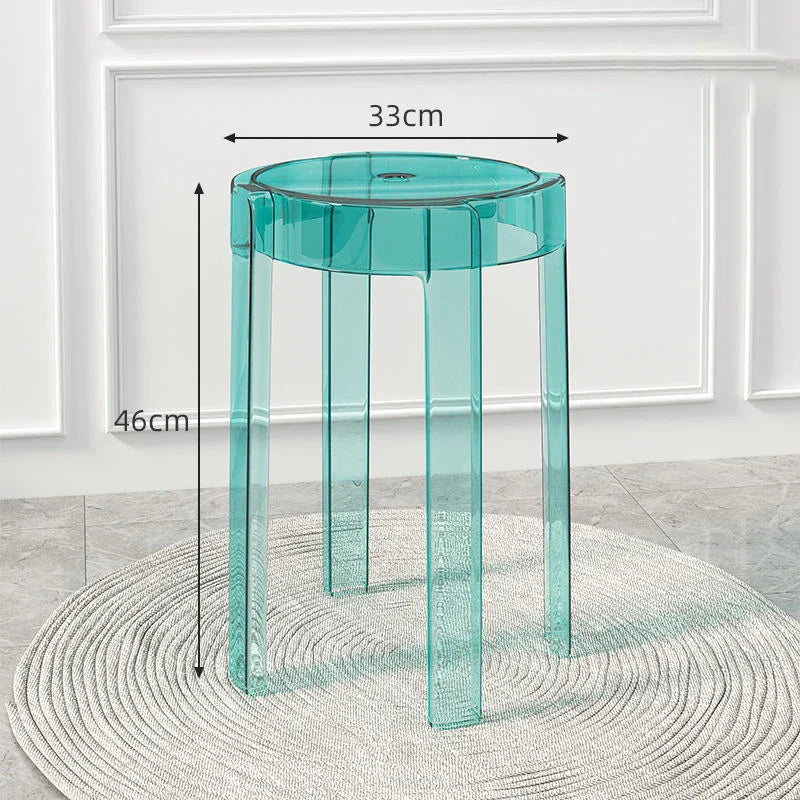 Joylove Transparent Plastic Stool Household Thickened Acrylic Stool
