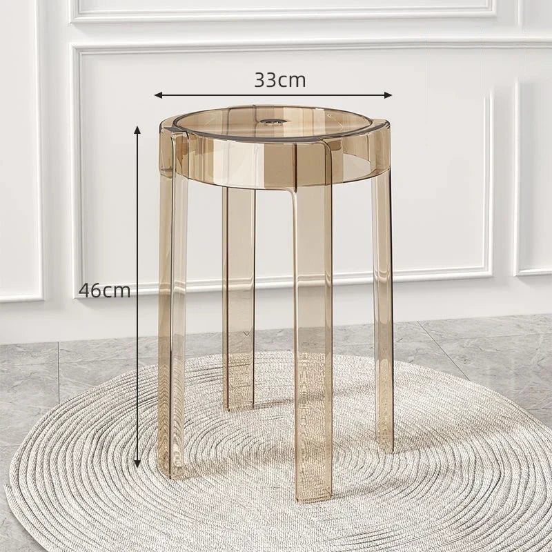 Joylove Transparent Plastic Stool Household Thickened Acrylic Stool