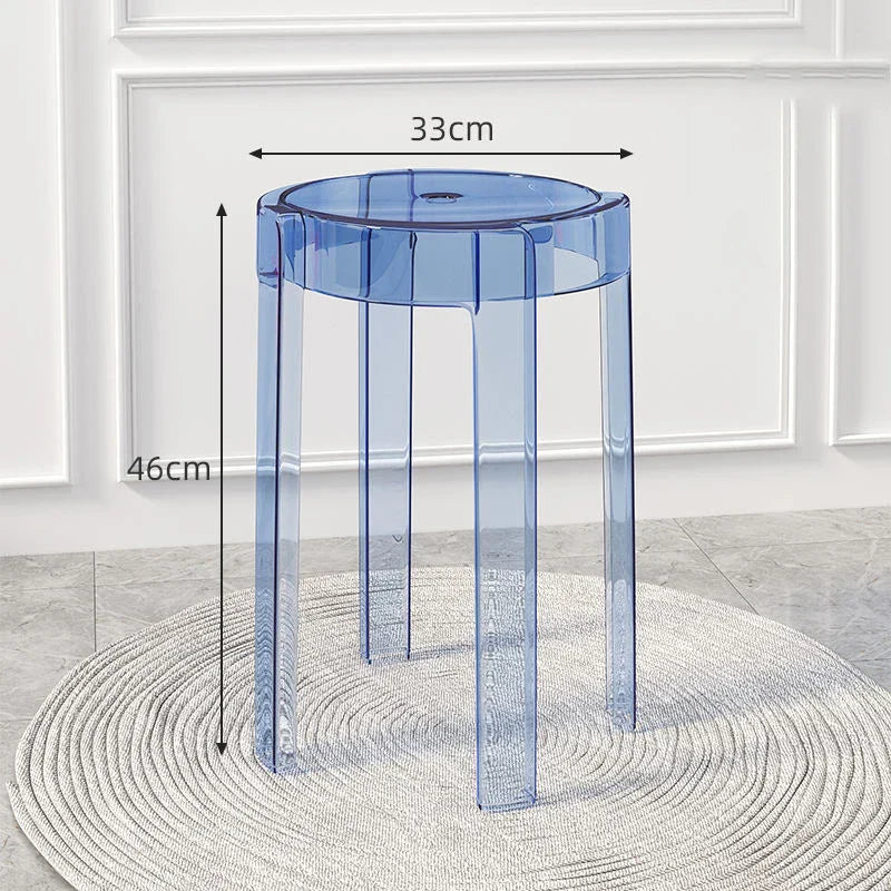 Joylove Transparent Plastic Stool Household Thickened Acrylic Stool