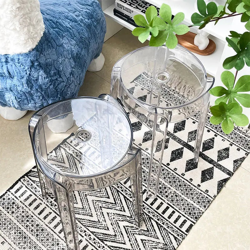 Joylove Transparent Plastic Stool Household Thickened Acrylic Stool