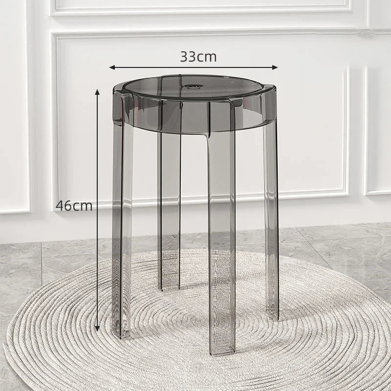 Joylove Transparent Plastic Stool Household Thickened Acrylic Stool