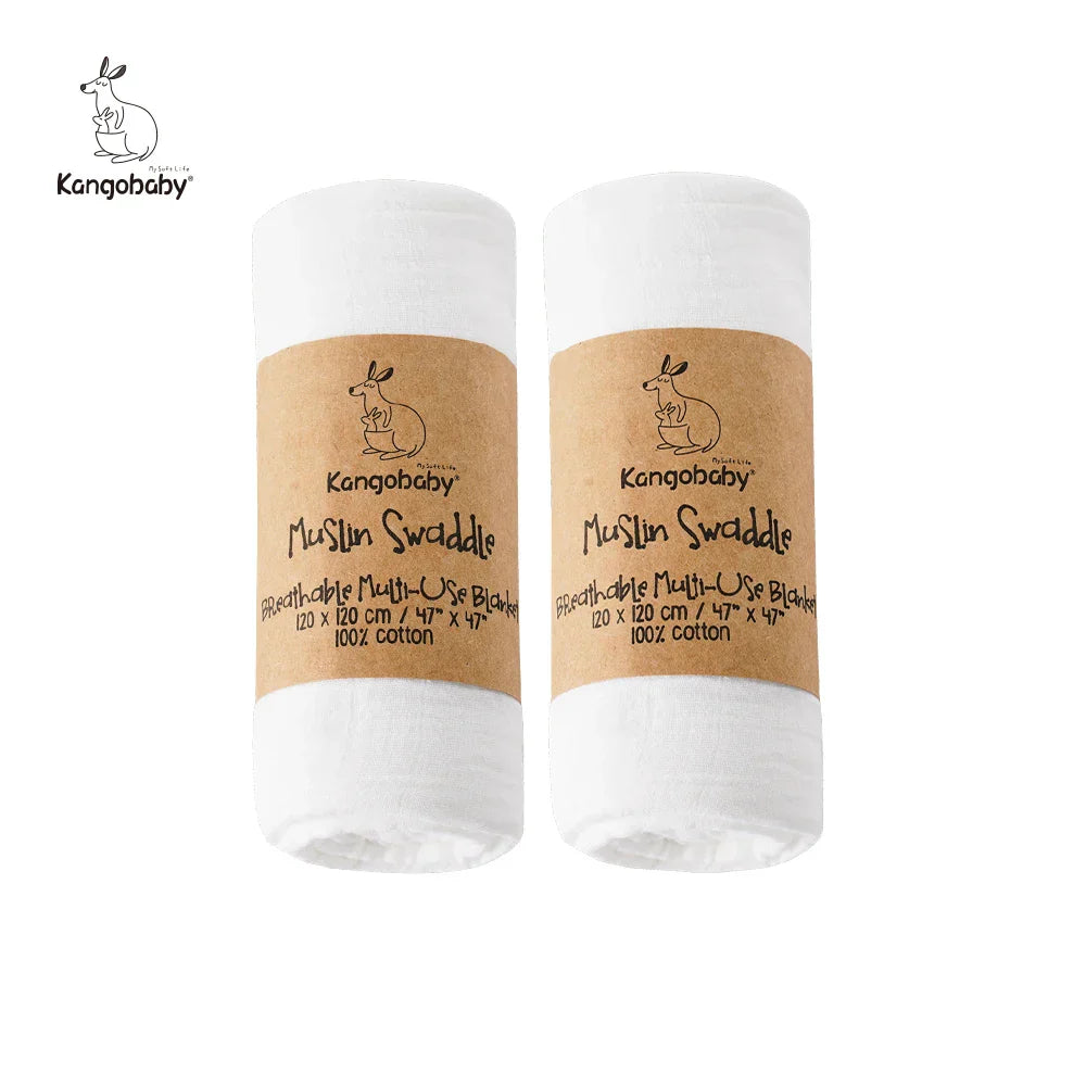 Kangobaby All Season Muslin Swaddle Blanket Baby Wrap