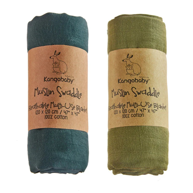 Kangobaby All Season Muslin Swaddle Blanket Baby Wrap