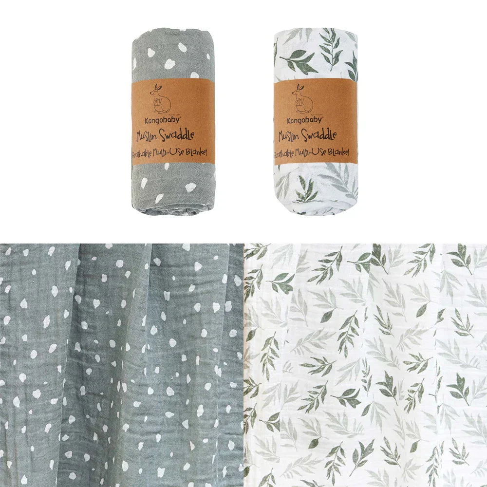 Kangobaby All Season Muslin Swaddle Blanket Baby Wrap