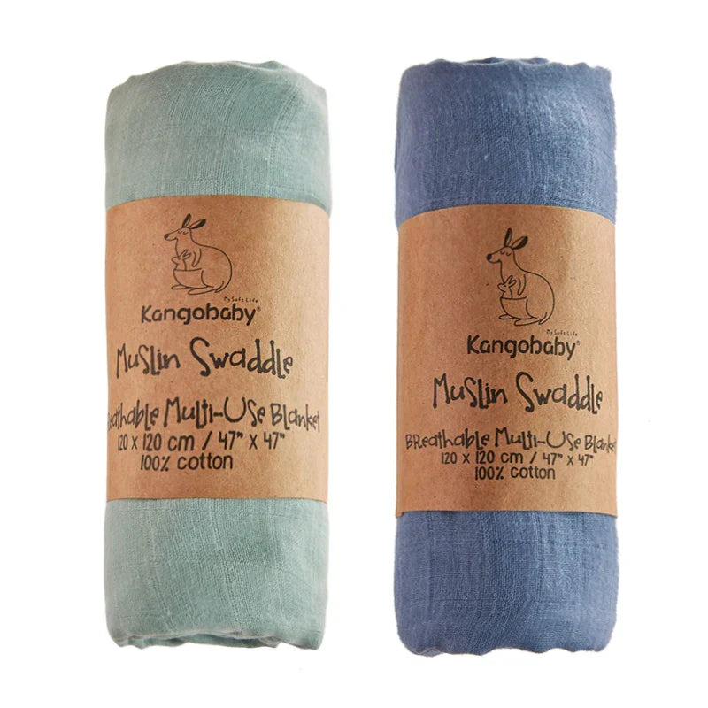 Kangobaby All Season Muslin Swaddle Blanket Baby Wrap