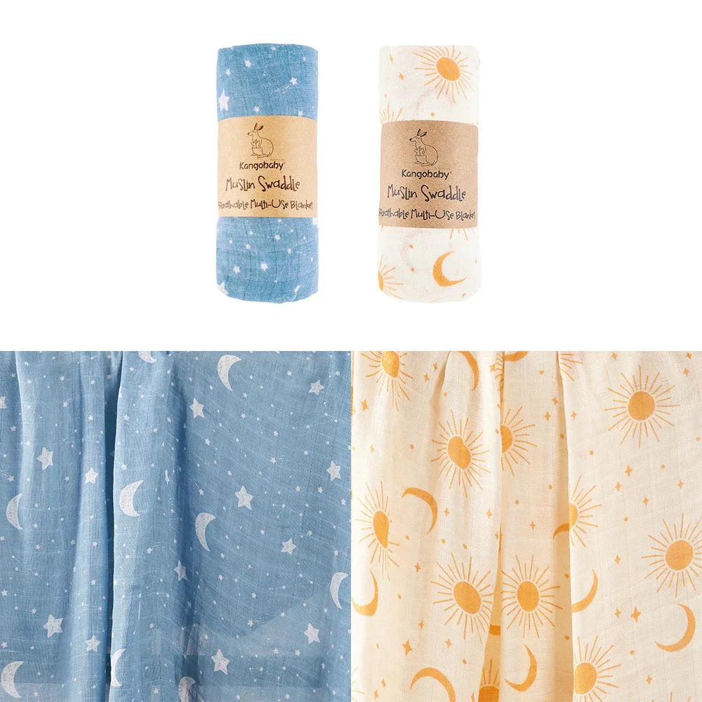 Kangobaby All Season Muslin Swaddle Blanket Baby Wrap