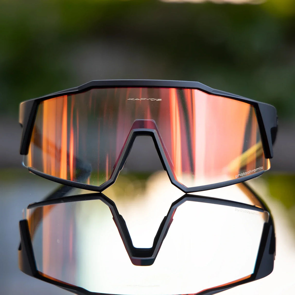 Kapvoe Red Photochromic Hiking Driving Cycling Sunglasses UV400