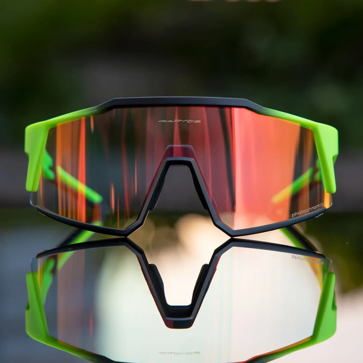 Kapvoe Red Photochromic Hiking Driving Cycling Sunglasses UV400