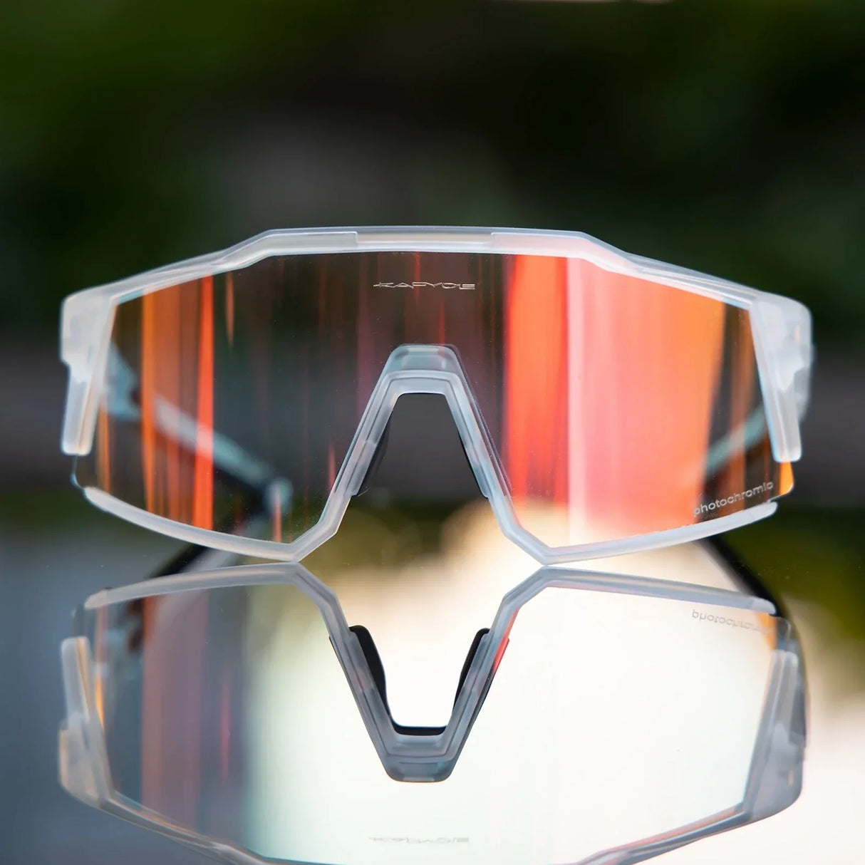 Kapvoe Red Photochromic Hiking Driving Cycling Sunglasses UV400