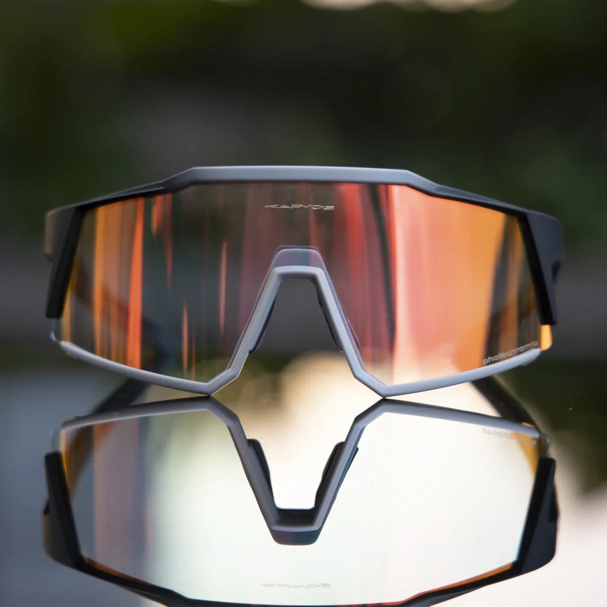 Kapvoe Red Photochromic Hiking Driving Cycling Sunglasses UV400